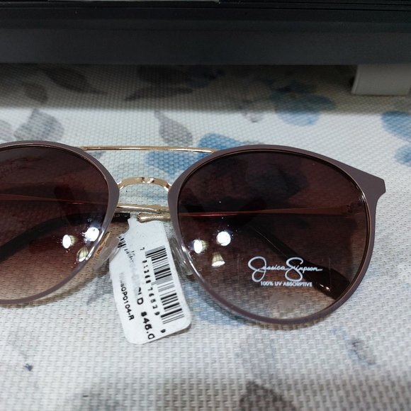 Jessica Simpson J5564 Retro Women's Round Metal Sunglasses with 100% Uv Protecti - Picture 2 of 8